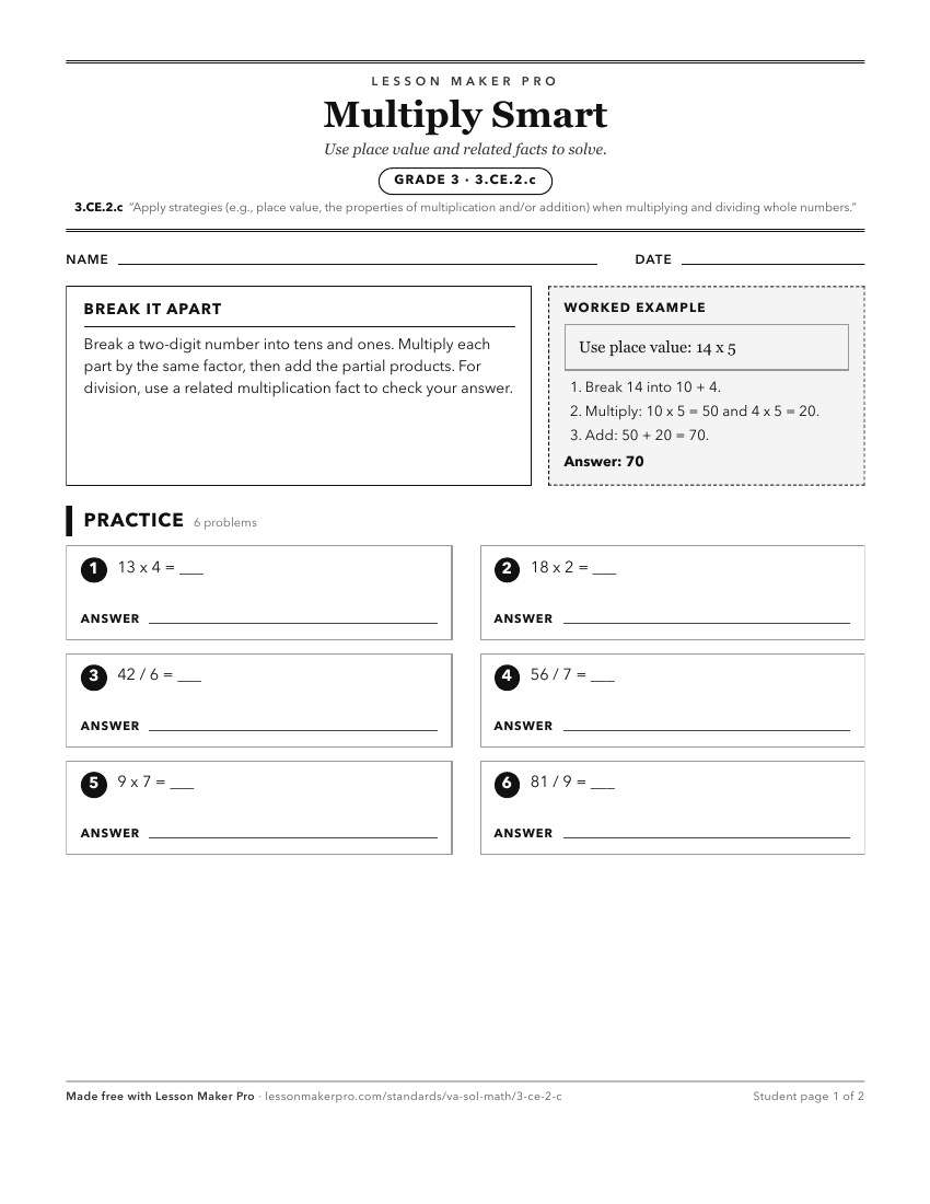 Preview of the 3.CE.2.c printable worksheet