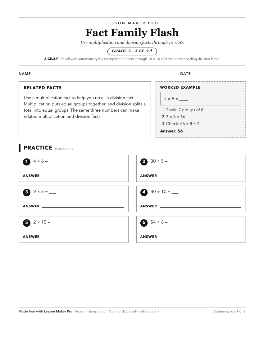 Preview of the 3.CE.2.f printable worksheet