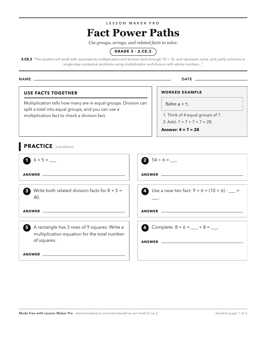 Preview of the 3.CE.2 printable worksheet
