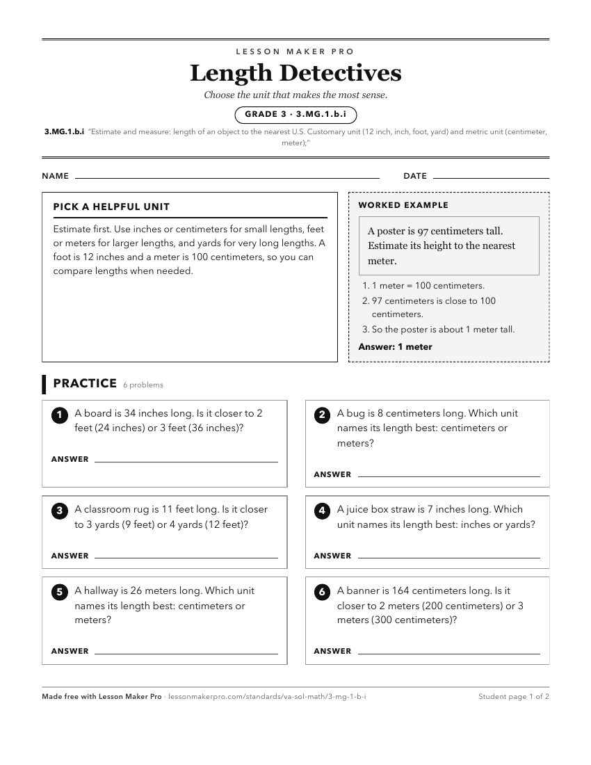 Preview of the 3.MG.1.b.i printable worksheet