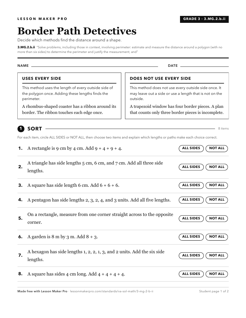 Preview of the 3.MG.2.b.ii printable worksheet