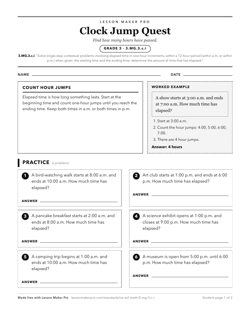 Preview of the 3.MG.3.c.i printable worksheet