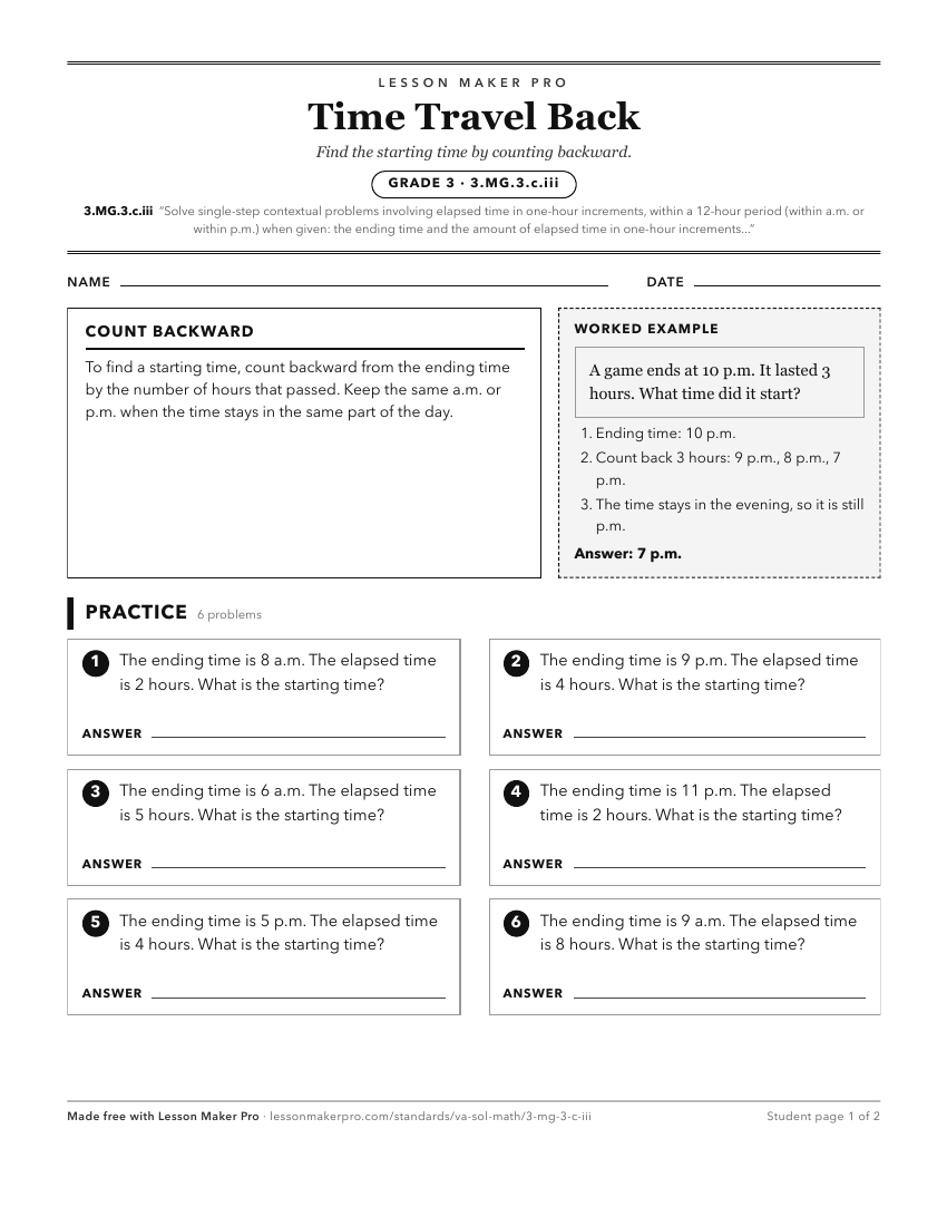 Preview of the 3.MG.3.c.iii printable worksheet