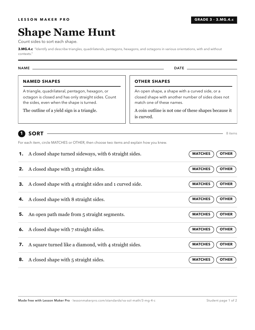 Preview of the 3.MG.4.c printable worksheet