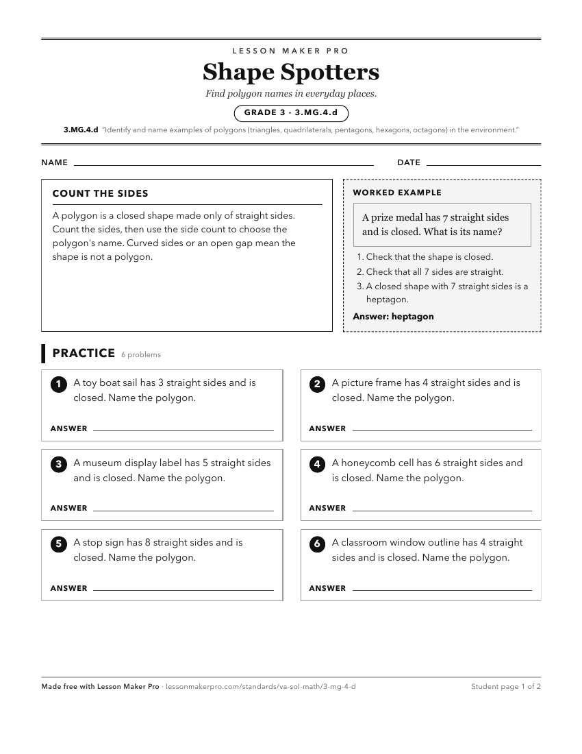 Preview of the 3.MG.4.d printable worksheet