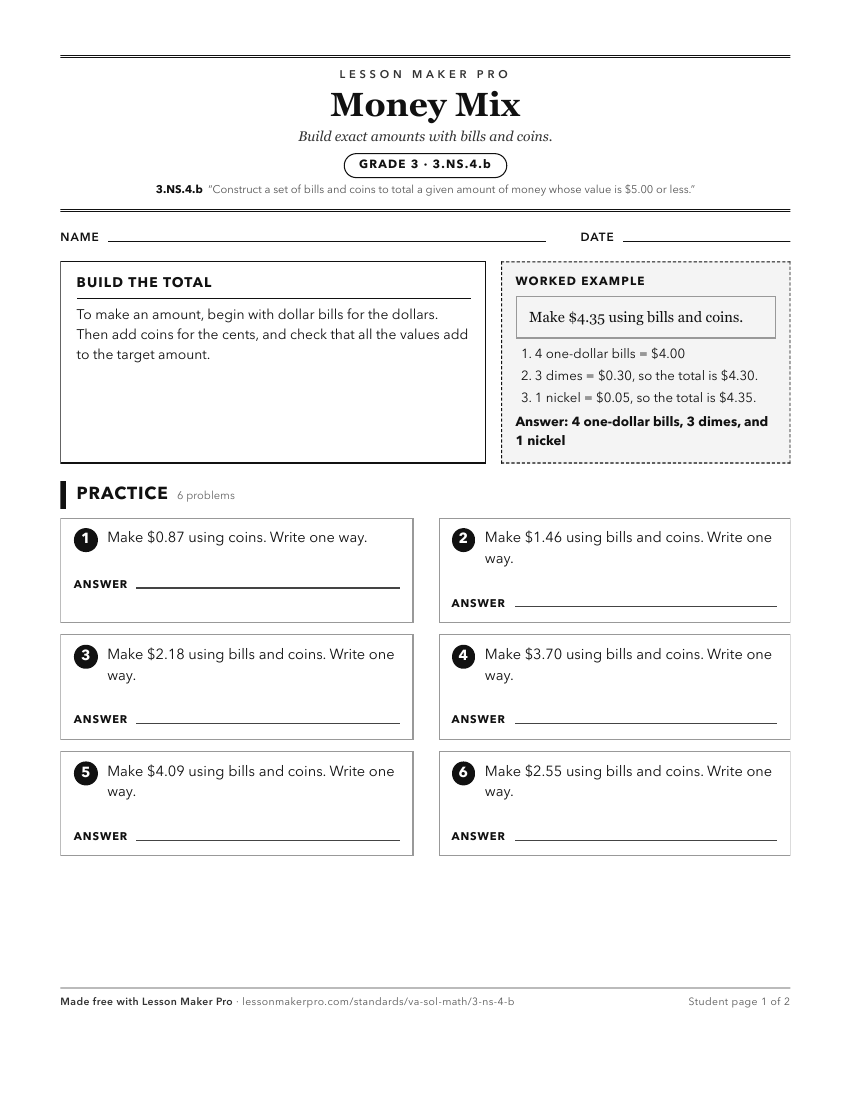 Preview of the 3.NS.4.b printable worksheet