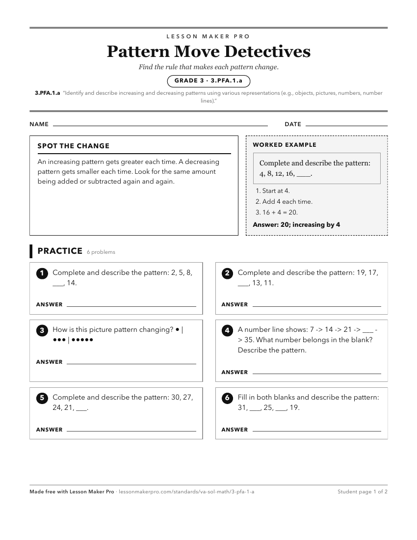 Preview of the 3.PFA.1.a printable worksheet