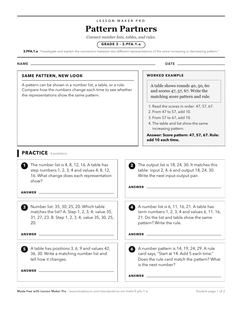 Preview of the 3.PFA.1.e printable worksheet