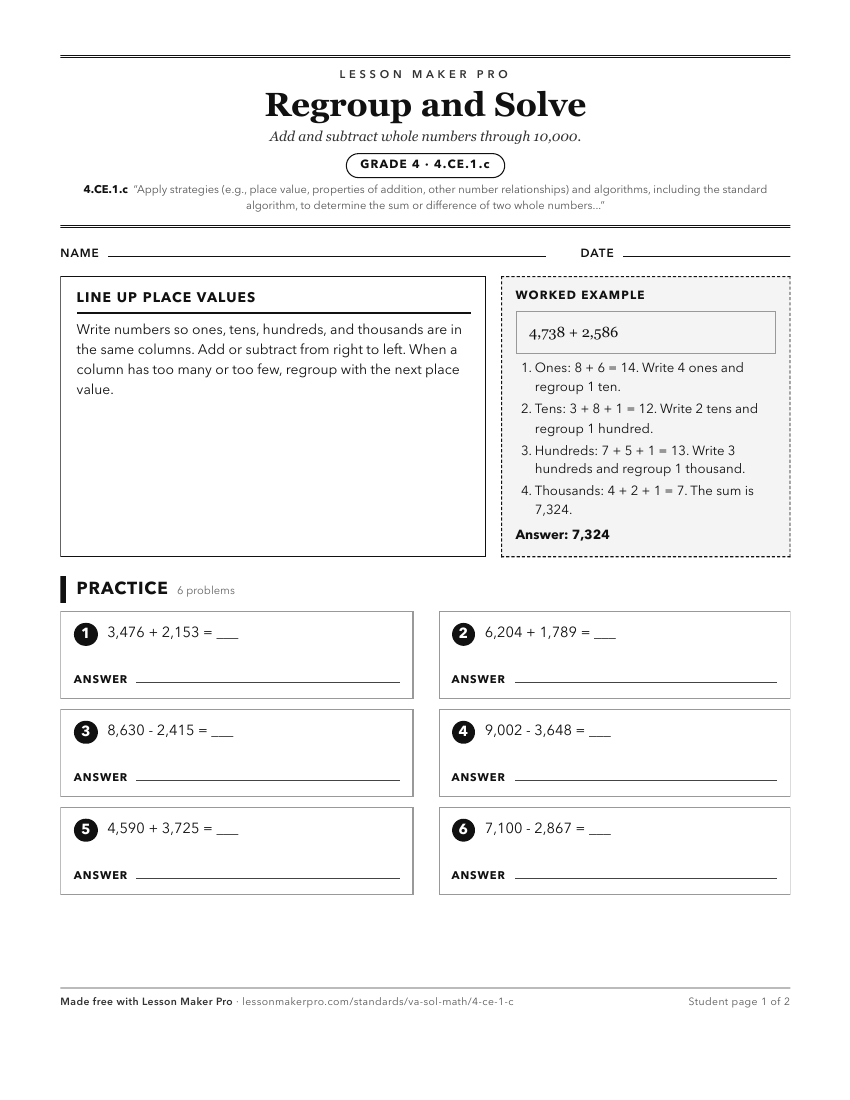 Preview of the 4.CE.1.c printable worksheet