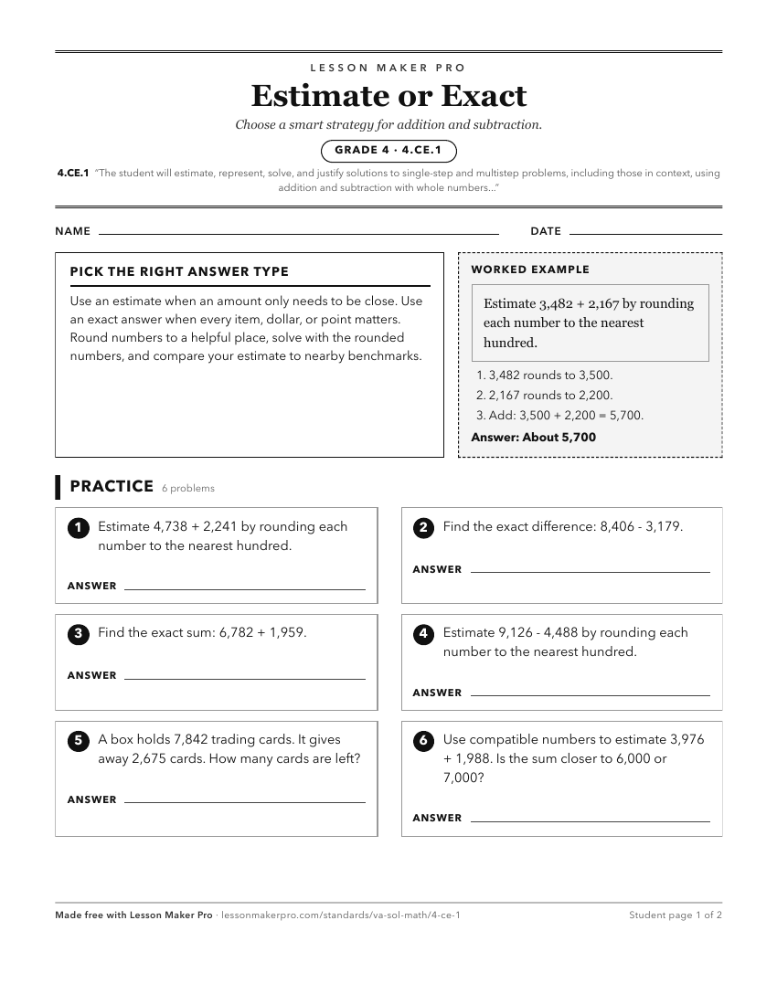 Preview of the 4.CE.1 printable worksheet