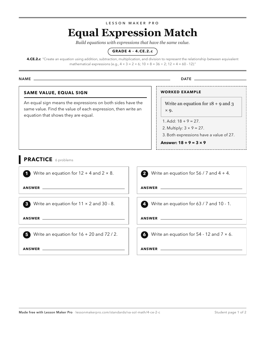 Preview of the 4.CE.2.c printable worksheet