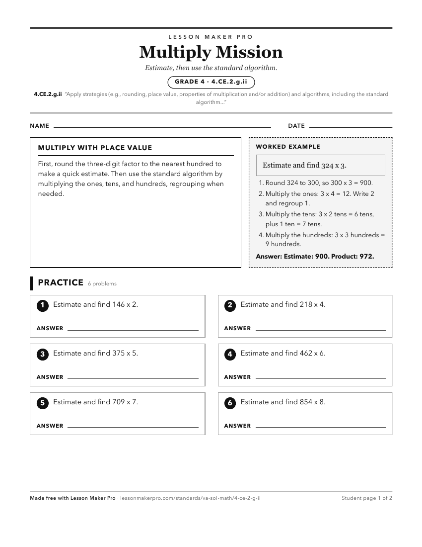 Preview of the 4.CE.2.g.ii printable worksheet