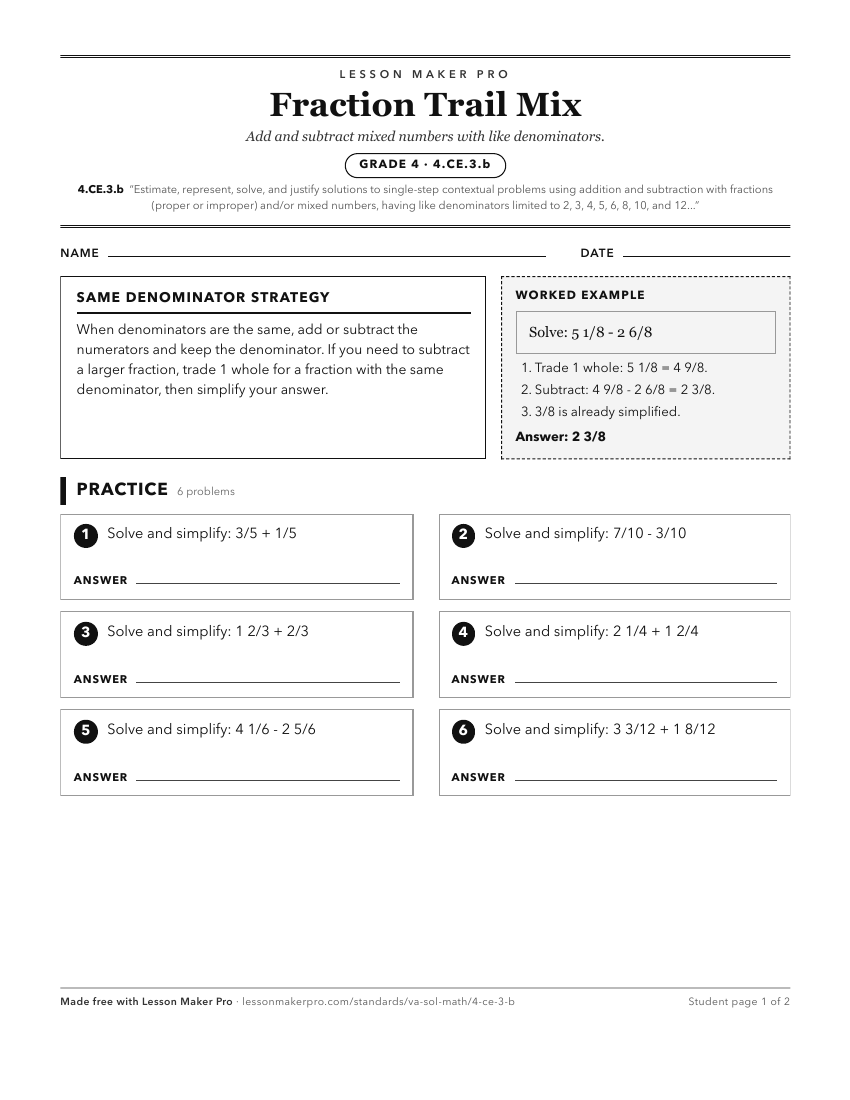Preview of the 4.CE.3.b printable worksheet
