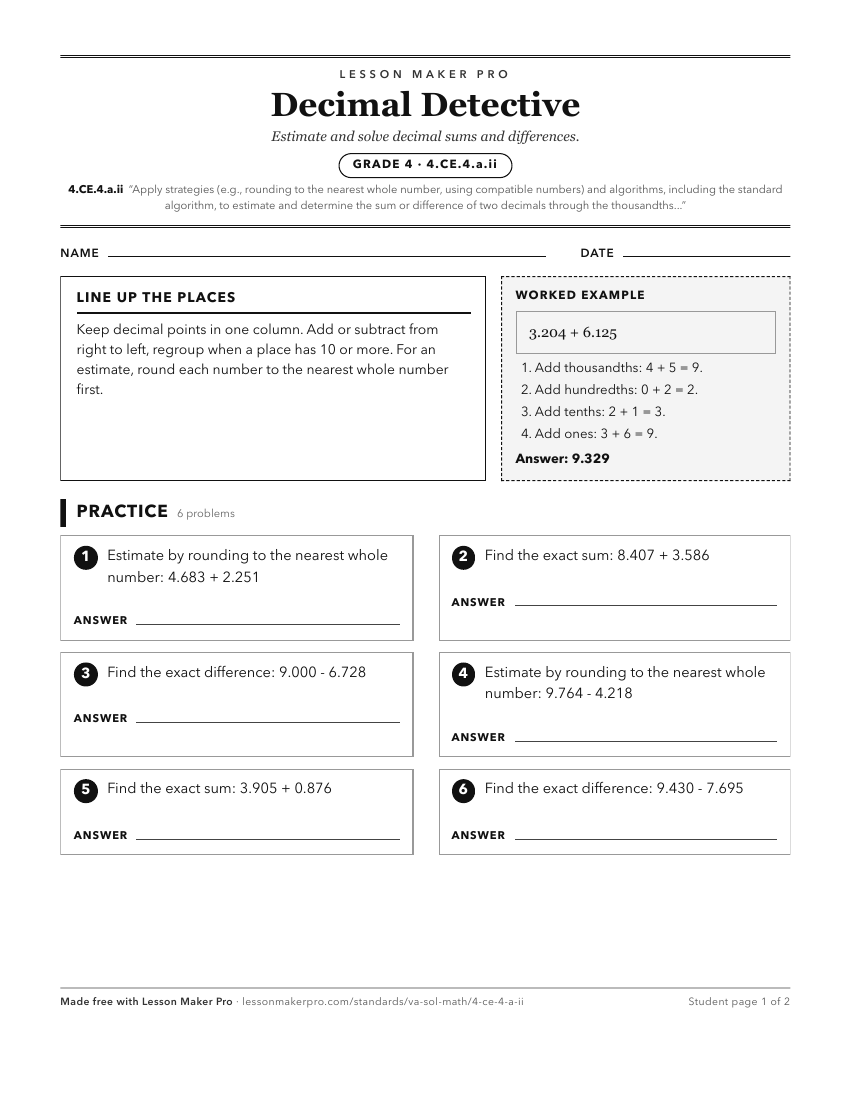Preview of the 4.CE.4.a.ii printable worksheet