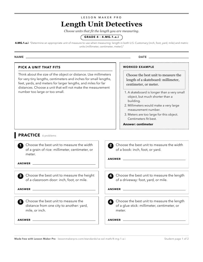 Preview of the 4.MG.1.a.i printable worksheet