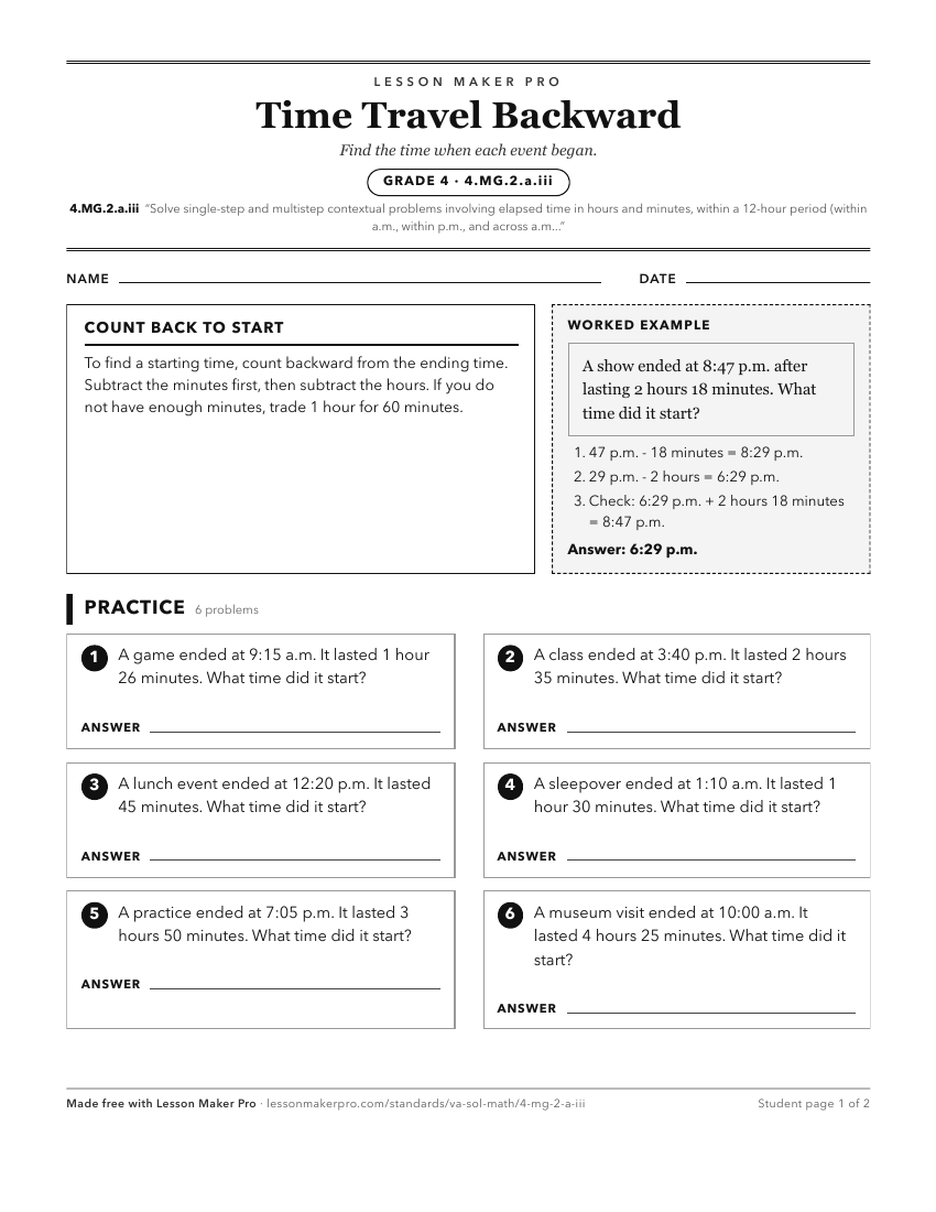 Preview of the 4.MG.2.a.iii printable worksheet