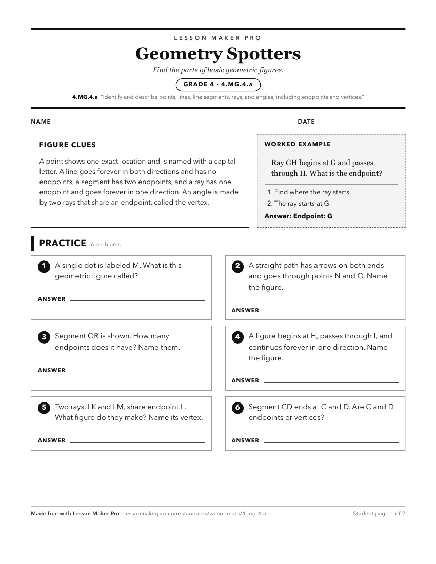 Preview of the 4.MG.4.a printable worksheet