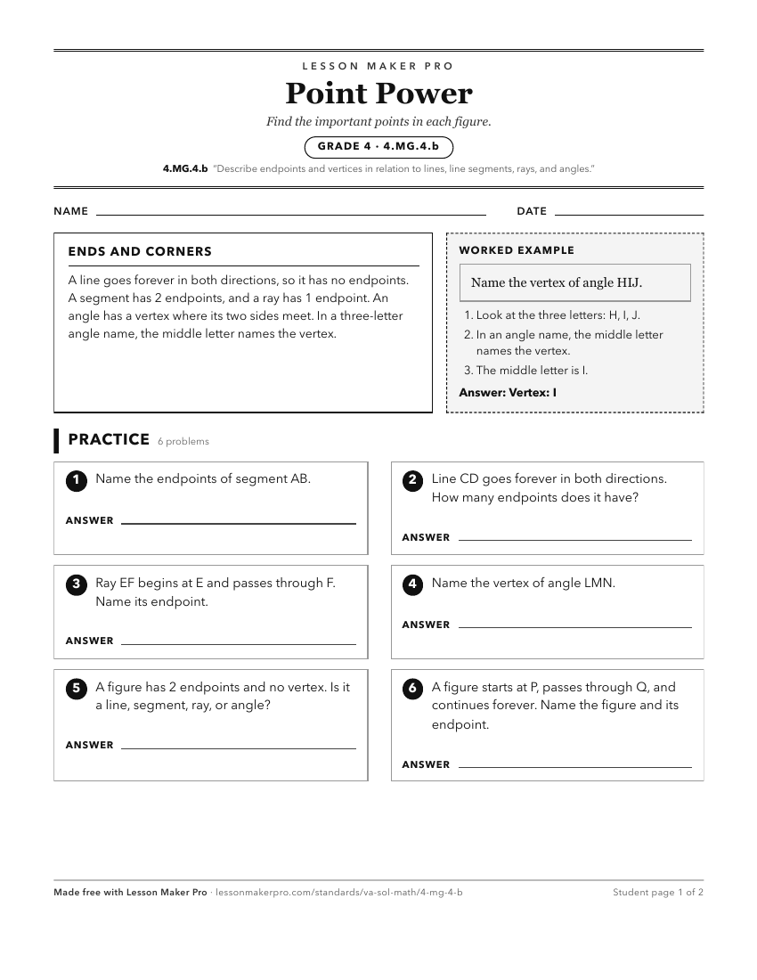 Preview of the 4.MG.4.b printable worksheet