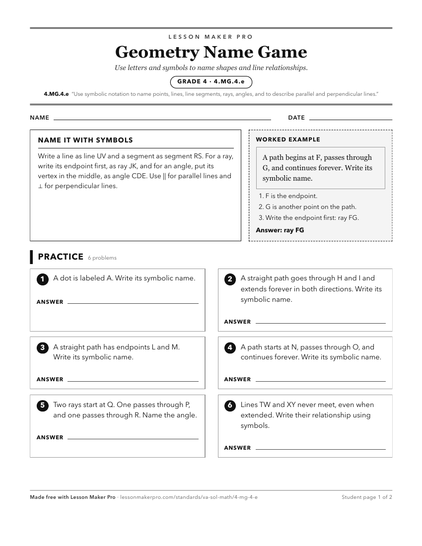 Preview of the 4.MG.4.e printable worksheet