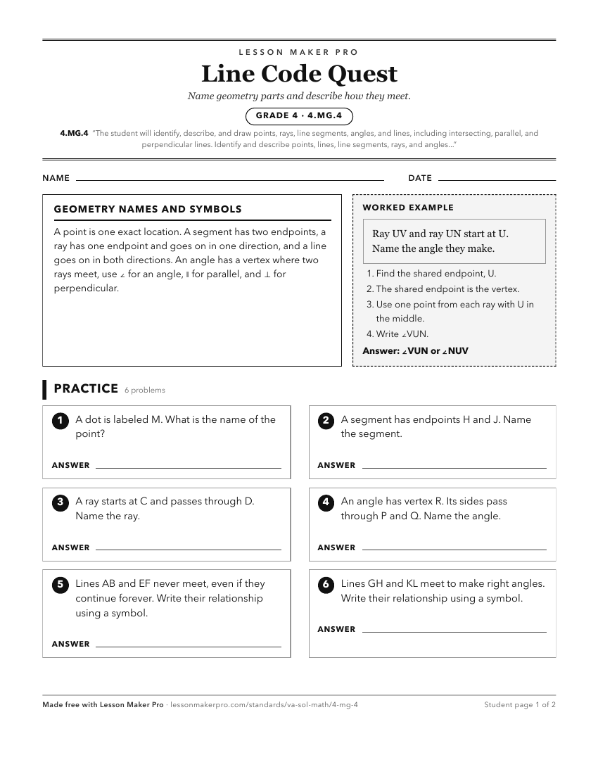 Preview of the 4.MG.4 printable worksheet