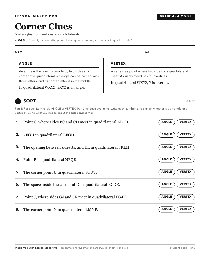 Preview of the 4.MG.5.b printable worksheet