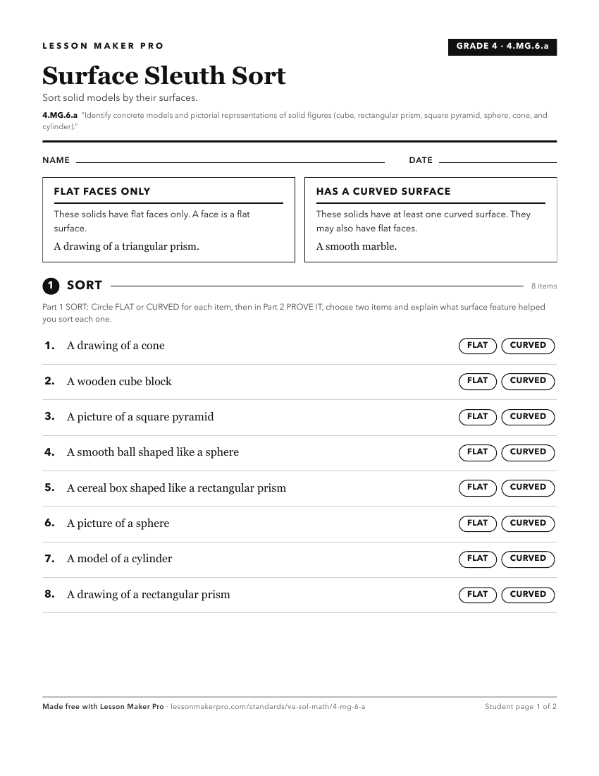 Preview of the 4.MG.6.a printable worksheet