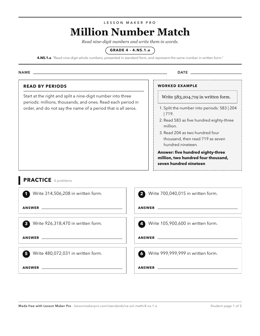 Preview of the 4.NS.1.a printable worksheet