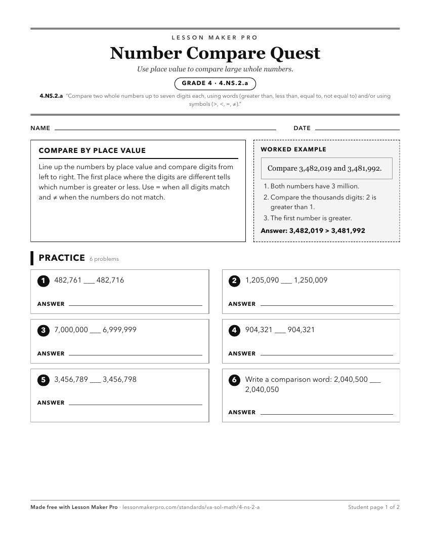 Preview of the 4.NS.2.a printable worksheet