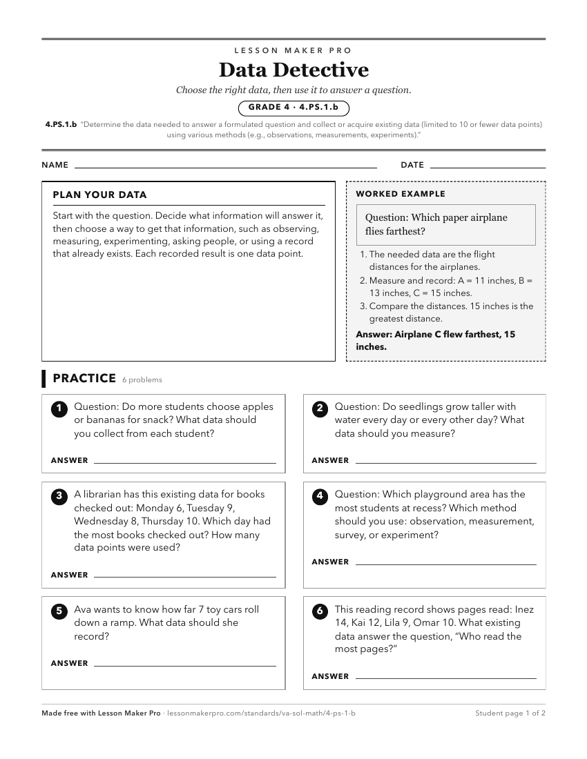 Preview of the 4.PS.1.b printable worksheet