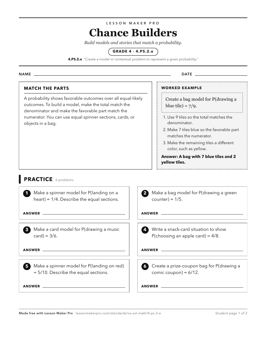 Preview of the 4.PS.2.e printable worksheet