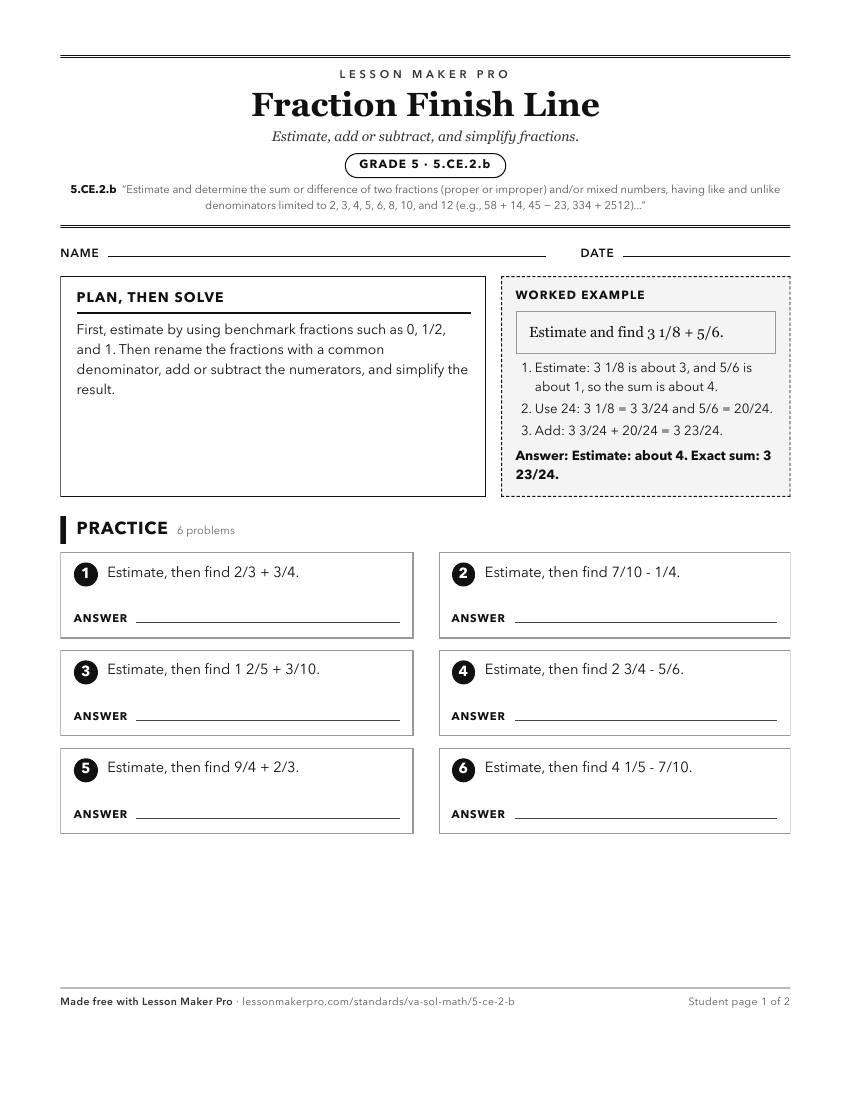 Preview of the 5.CE.2.b printable worksheet