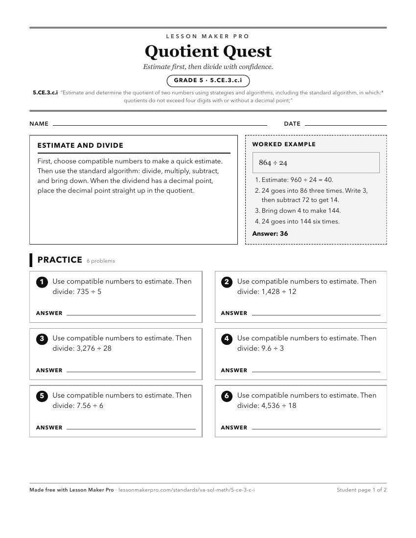 Preview of the 5.CE.3.c.i printable worksheet