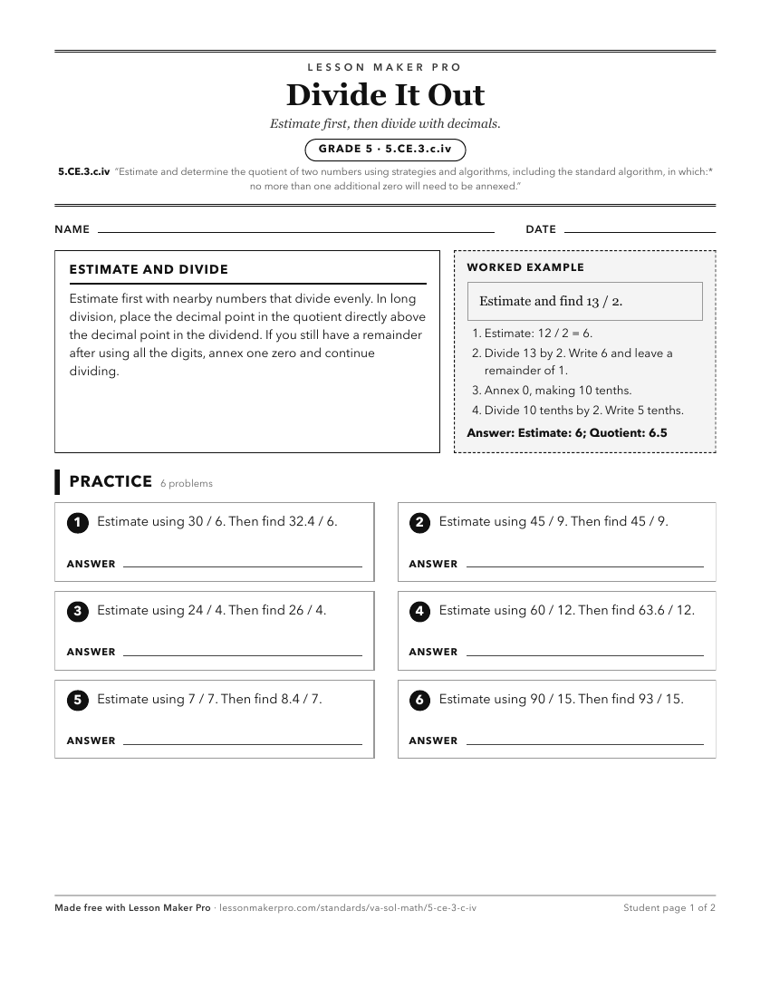 Preview of the 5.CE.3.c.iv printable worksheet