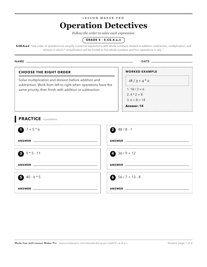 Preview of the 5.CE.4.a.ii printable worksheet