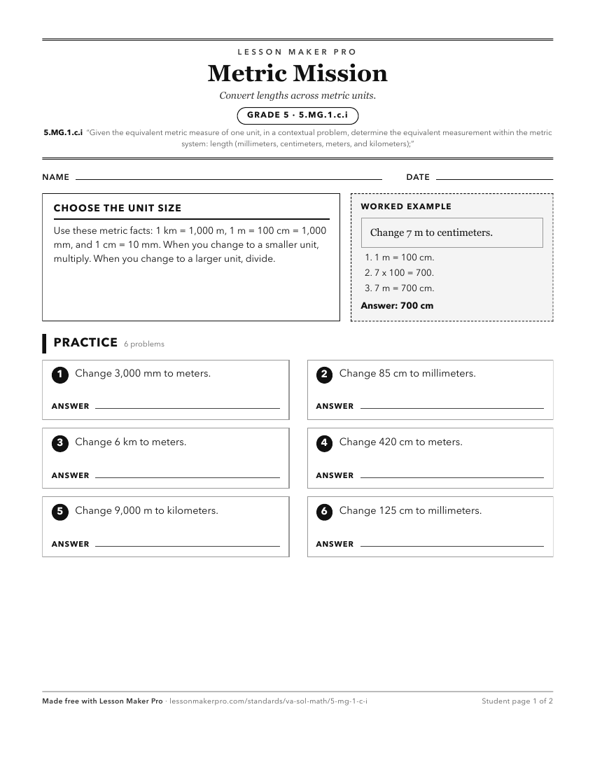 Preview of the 5.MG.1.c.i printable worksheet