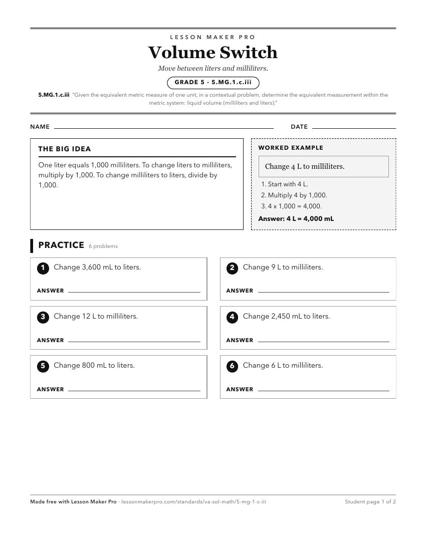 Preview of the 5.MG.1.c.iii printable worksheet