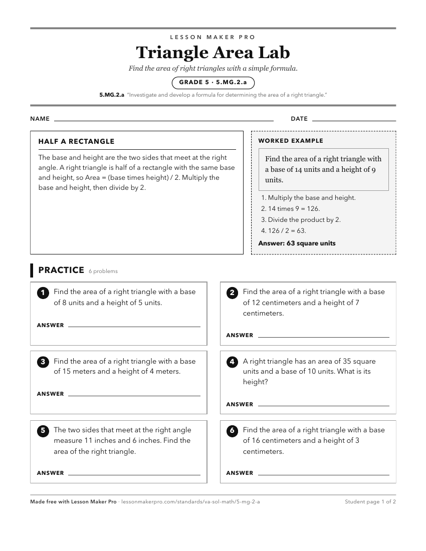 Preview of the 5.MG.2.a printable worksheet