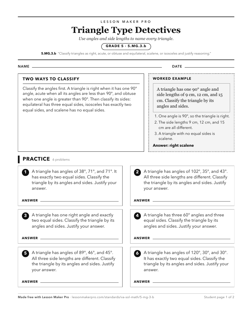 Preview of the 5.MG.3.b printable worksheet