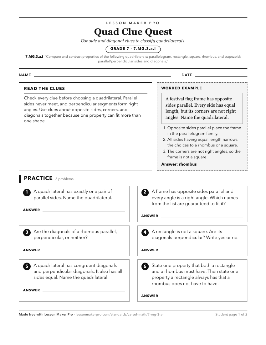 Preview of the 7.MG.3.a.i printable worksheet