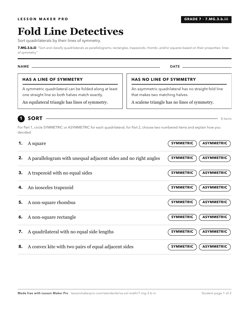 Preview of the 7.MG.3.b.iii printable worksheet