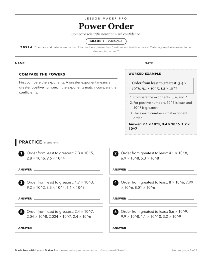 Preview of the 7.NS.1.d printable worksheet