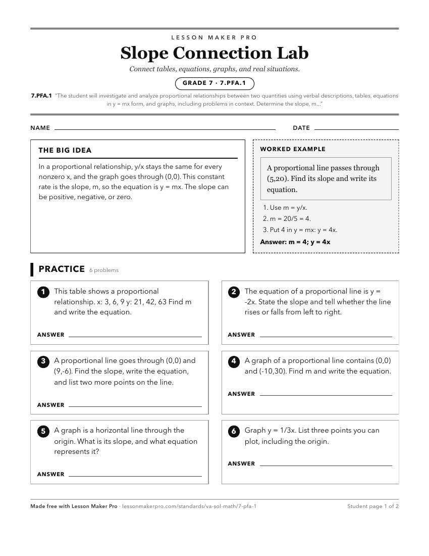 Preview of the 7.PFA.1 printable worksheet