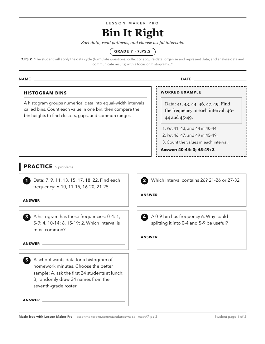 Preview of the 7.PS.2 printable worksheet