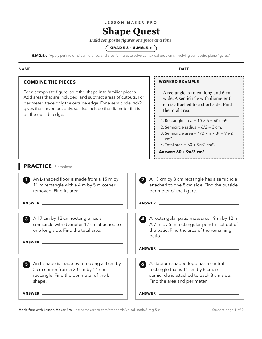 Preview of the 8.MG.5.c printable worksheet