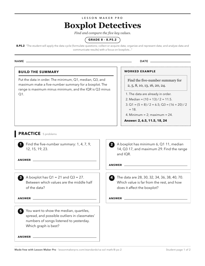 Preview of the 8.PS.2 printable worksheet