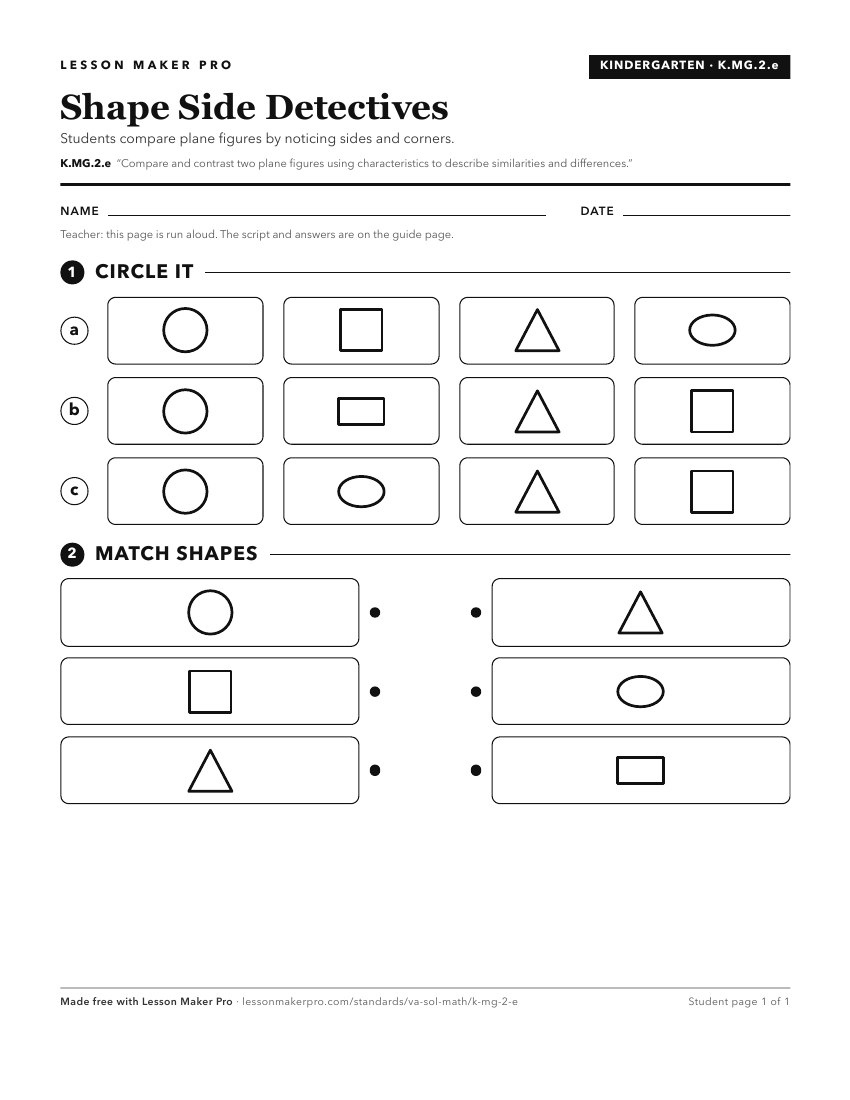 Preview of the K.MG.2.e printable worksheet