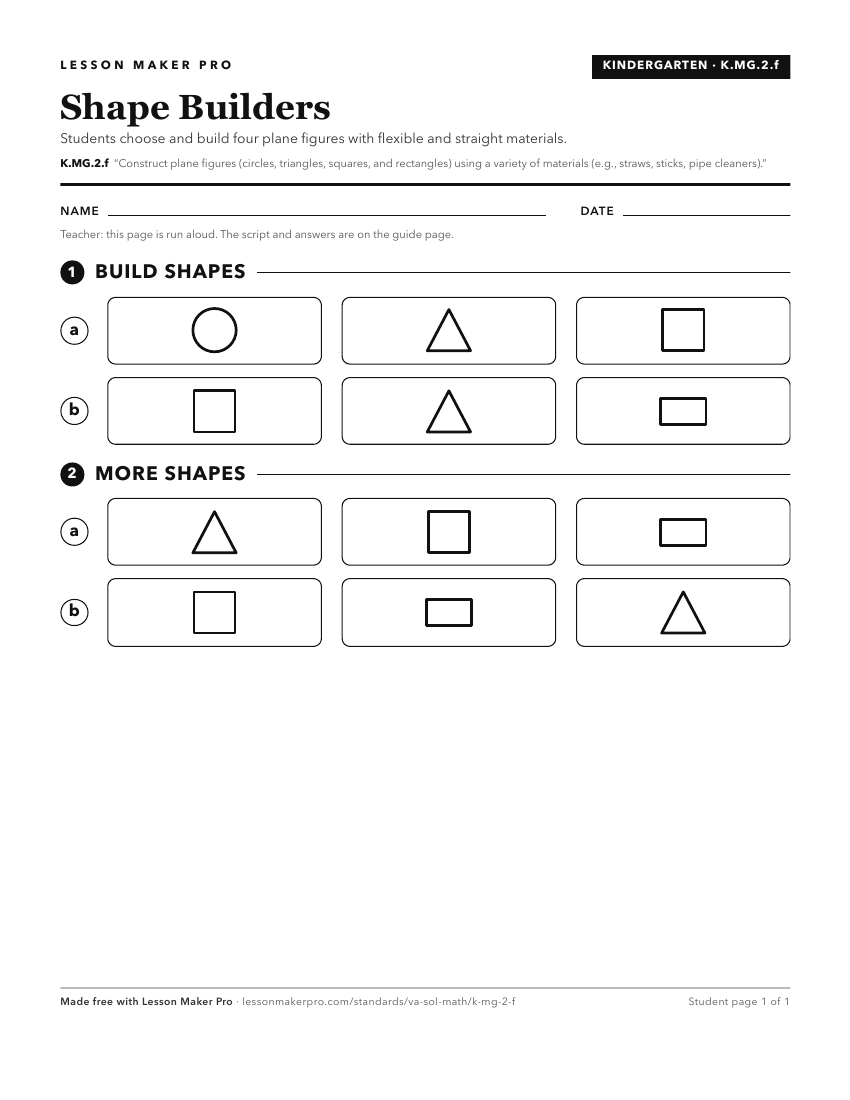 Preview of the K.MG.2.f printable worksheet