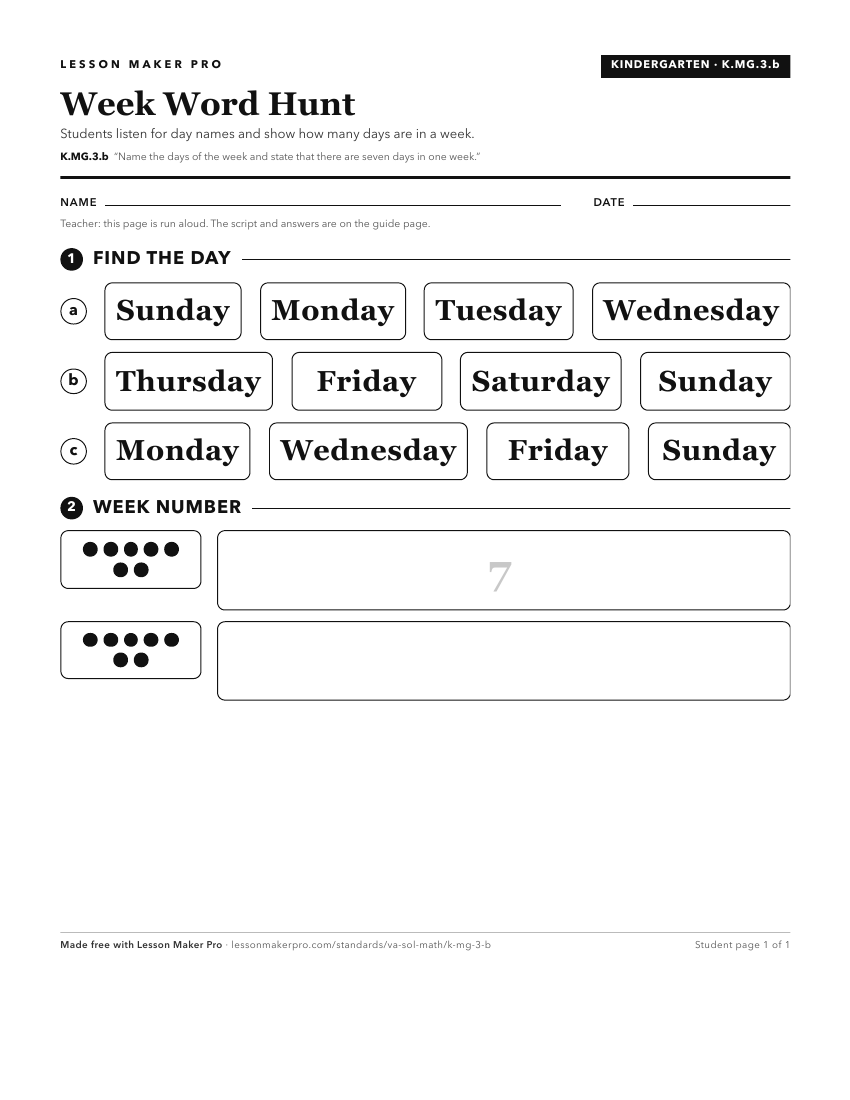 Preview of the K.MG.3.b printable worksheet