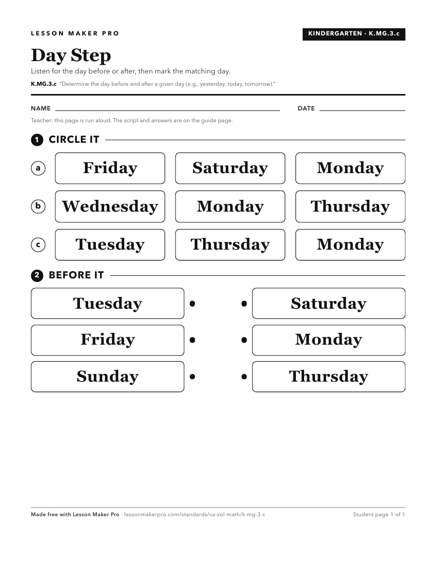 Preview of the K.MG.3.c printable worksheet