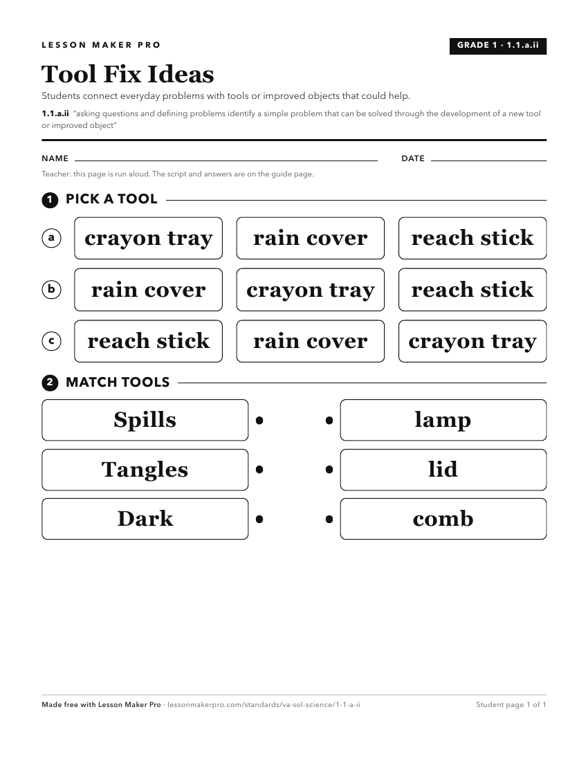 Preview of the 1.1.a.ii printable worksheet